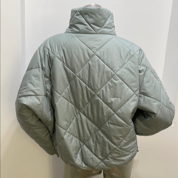 Forever 21 Women Quilted Puffer Jacket in Light Green Size S - Picture 9 of 10